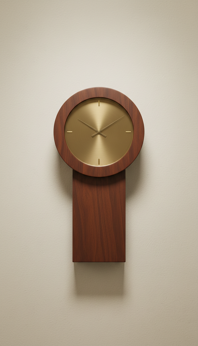 Mahogany statement wall clock