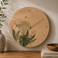 Kolam Light Wood Handcrafted Wall Clock