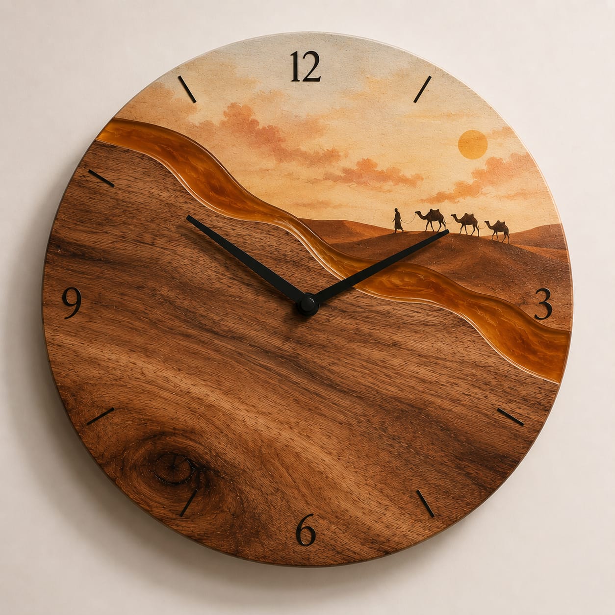 Kolam Heritage Dark Walnut Wall Clock